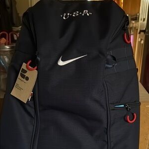 Nike Black Athletic Backpack with USA Branding